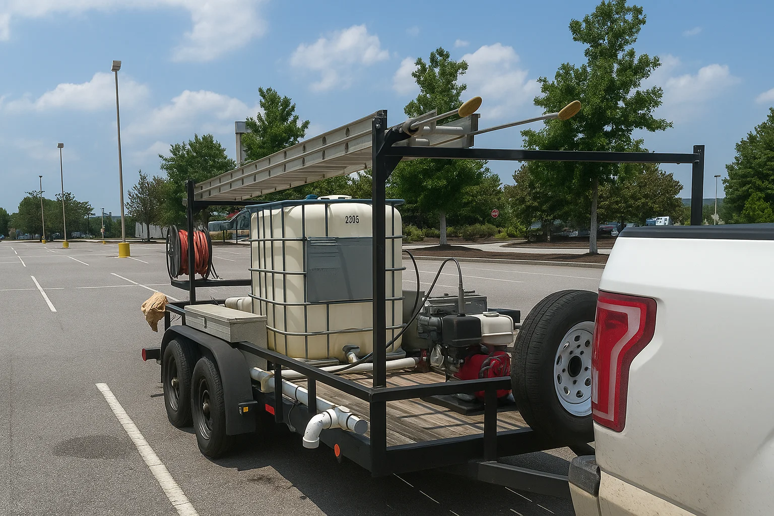 Professional pressure washing equipment